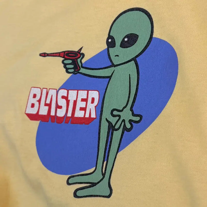[BUNJANG] 90s Alien Blaster Single Stitch T-Shirt / 90S 에일리언 외계인 블라스터 건 크랙바인딩 M 싱글스티치