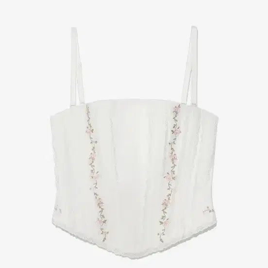 [SOLD OUT] 글로니 LACE ROSE CORSET TOP (WHITE) S