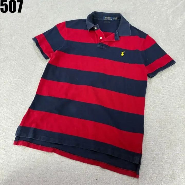 [BUNJANG] Polo Ralph Lauren Striped Short-Sleeve Polo Shirt M / 폴로 랄프로렌 스트라이프 반팔 카라티 m
