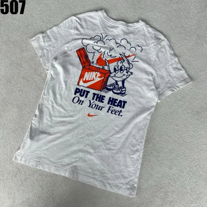 [BUNJANG] Nike White Printed Short Sleeve T-Shirt L / 나이키 흰색 반팔 티셔츠 프린팅 L