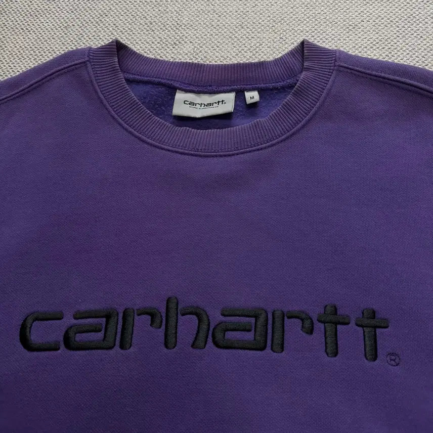 [BUNJANG] Carhartt Spell Out Fleece Sweatshirt / 칼하트 스펠아웃 기모 맨투맨