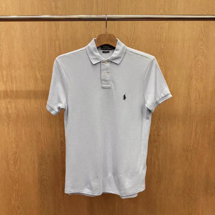 [BUNJANG] Polo Ralph Lauren Embroidered Logo Classic Fit Short Sleeve Polo Shirt - Sky Blue / 폴로 랄프로렌 반팔 카라 티셔츠 자수 로고 디테일 클래식 스카이블루