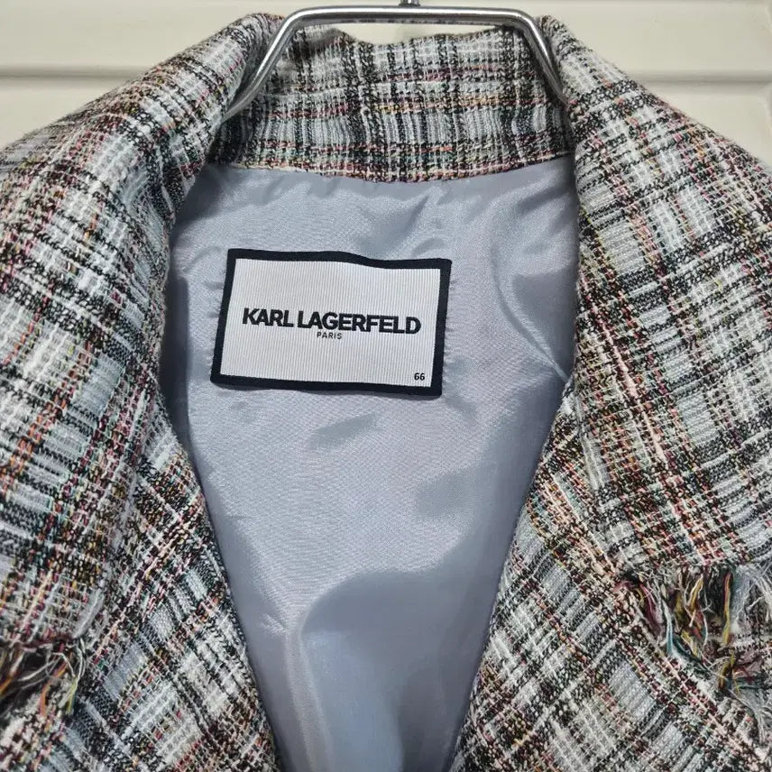 [BUNJANG] Karl Lagerfeld Tweed Check Jacket / 칼 라거펠트 트위드 체크 자켓