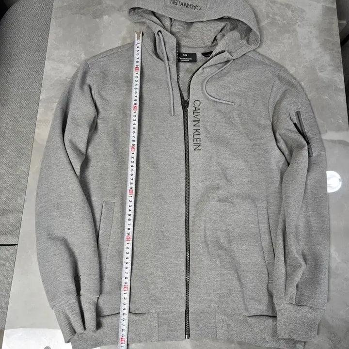 [BUNJANG] Calvin Klein Grey Hooded Zip-Up Jacket / 캘빈클라인 그레이 후드 집업