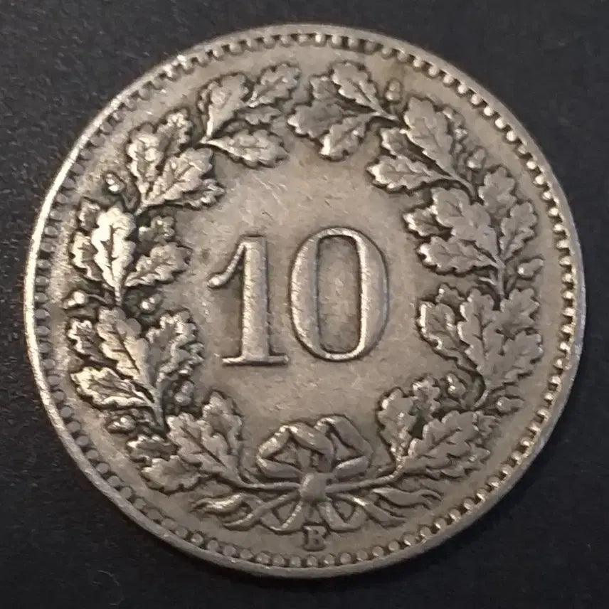 [BUNJANG] 1929 Swiss 10 Rappen Coin / 1929년 스위스 10라펜 동전 w869