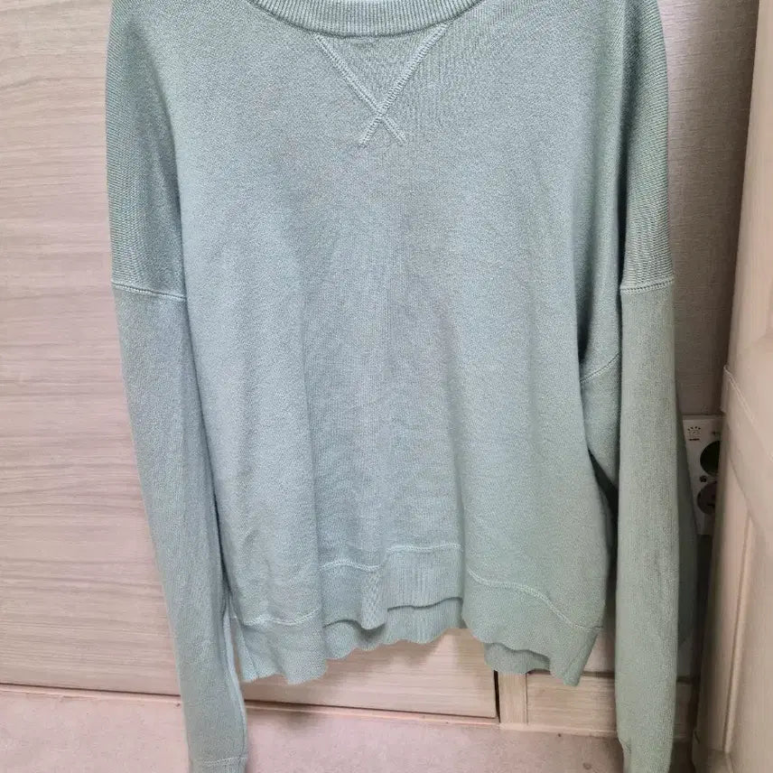 [BUNJANG] Uniqlo Mint Round Neck Knit Sweater / 유니클로 민트색 라운드넥 니트 스웨터