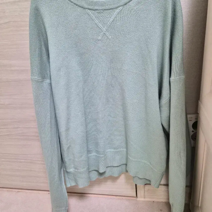 [BUNJANG] Uniqlo Mint Round Neck Knit Sweater / 유니클로 민트색 라운드넥 니트 스웨터