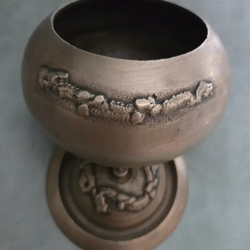[BUNJANG] Brass Censer with Dragon Engraving / 용모양이 새겨진 작은 동 가마요.