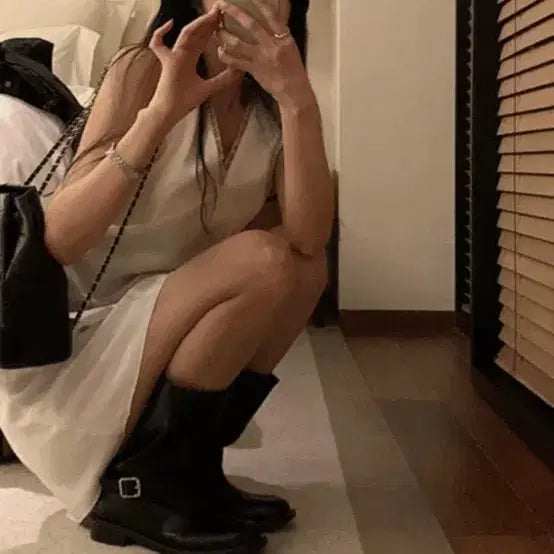 [BUNJANG] Benito Ruen Satin Mini Dress M / 베니토 루엔 새틴 원피스 미니 M