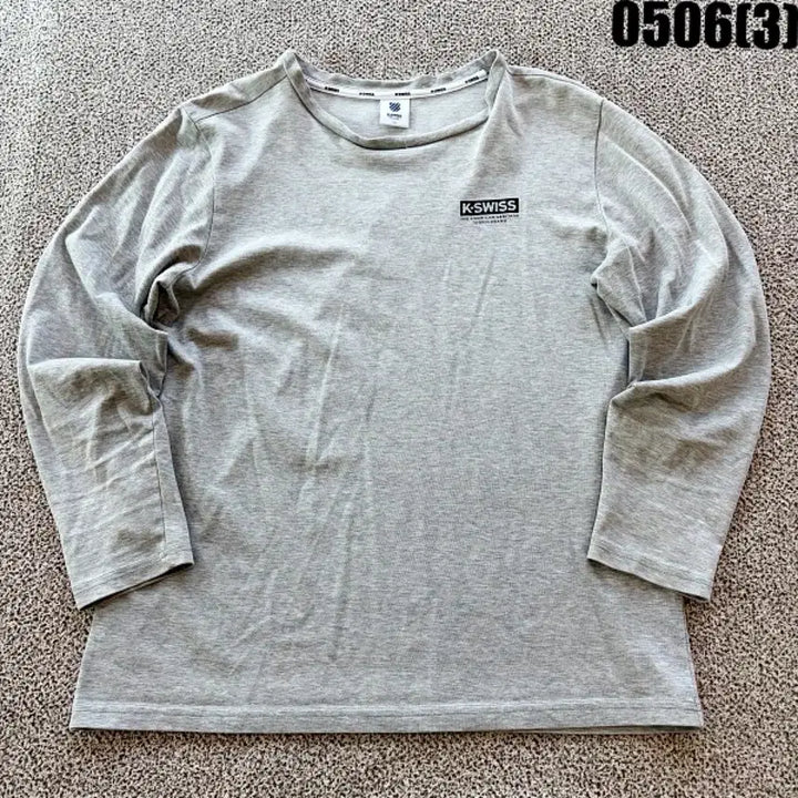 [BUNJANG] K-SWISS Gray Long Sleeve T-Shirt / 95 케이스위스 그레이 긴팔 티셔츠 0506(3)