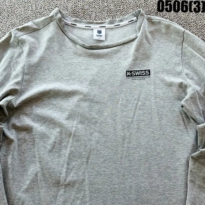 [BUNJANG] K-SWISS Gray Long Sleeve T-Shirt / 95 케이스위스 그레이 긴팔 티셔츠 0506(3)