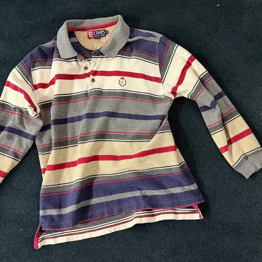 [BUNJANG] Chaps Ralph Lauren Long Sleeve Collared T-Shirt Size S / [택포] [S] 챕스랄프로렌 긴팔 카라티