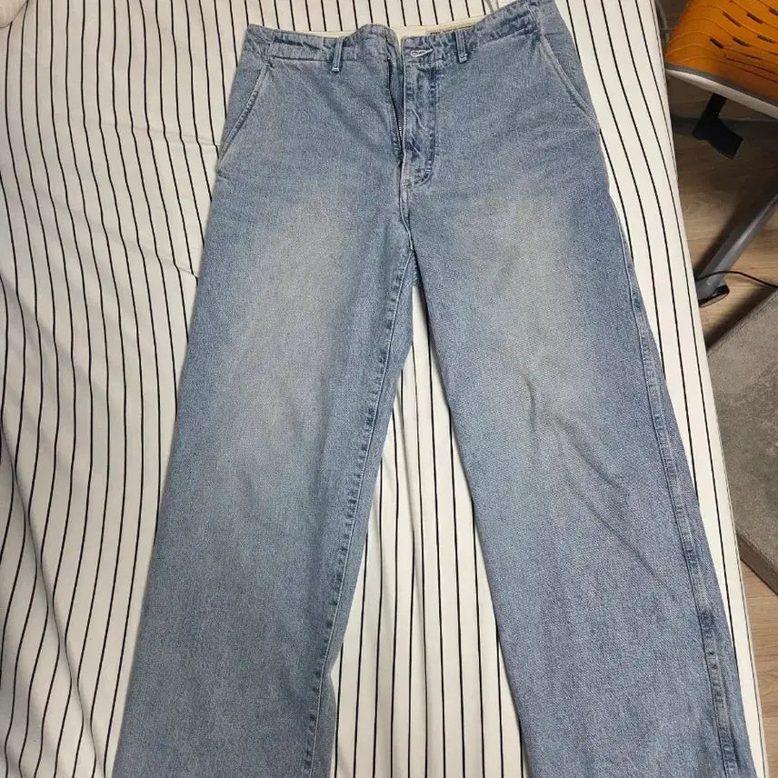 [BUNJANG] Pottery One Washed Wide Denim Light Blue Size 2 / 포터리 와이드데님 라이트블루 2사이즈