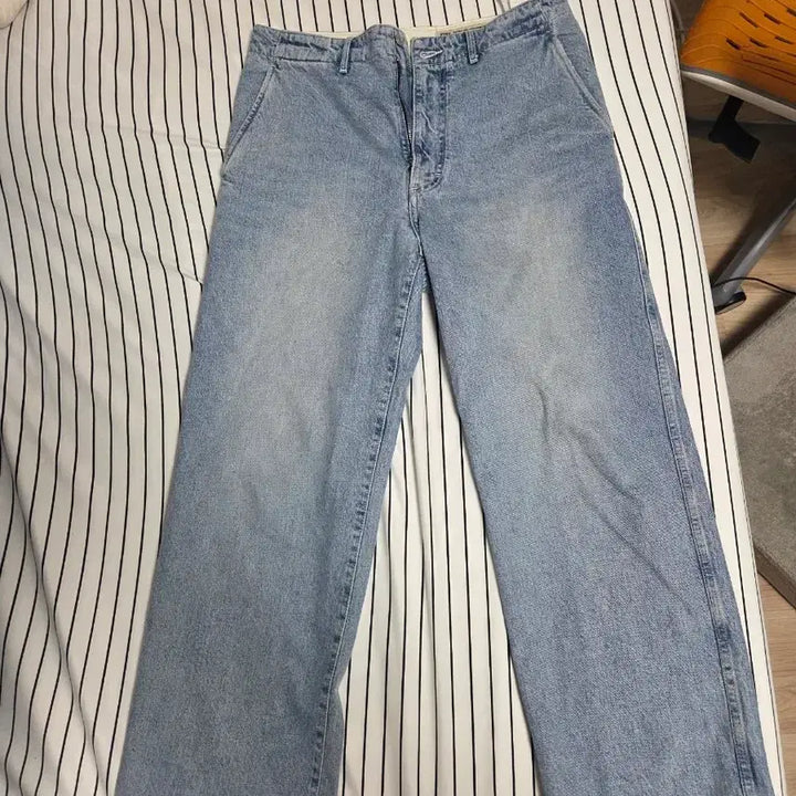 [BUNJANG] Pottery One Washed Wide Denim Light Blue Size 2 / 포터리 와이드데님 라이트블루 2사이즈