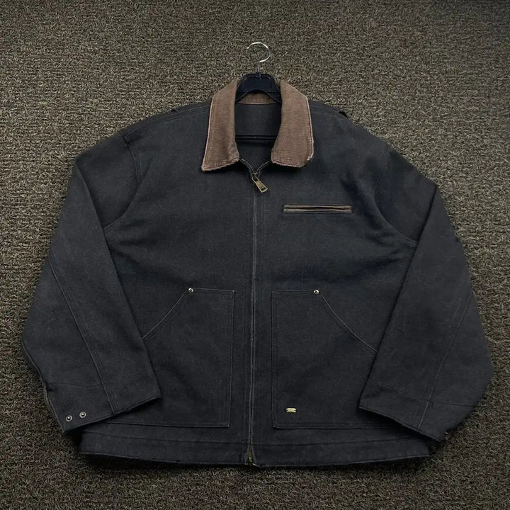 [BUNJANG] La Fille Store Corduroy Collar Work Jacket / 라퍼지스토어 코듀로이카라 워크 자켓