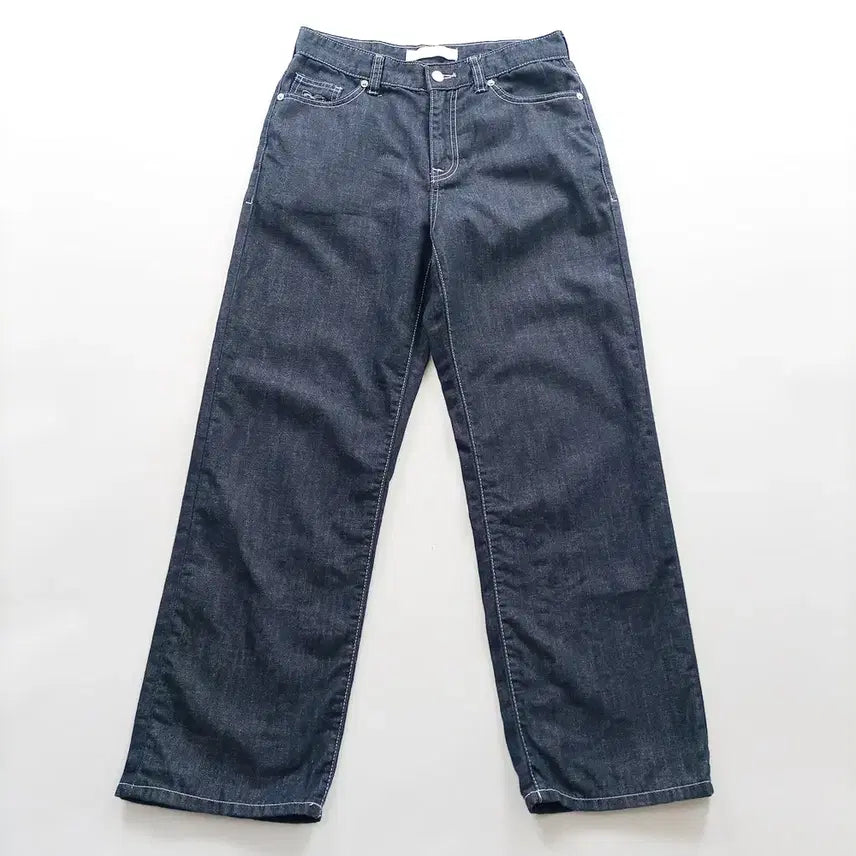 [BUNJANG] Plac Jeans Straight Leg Denim Pants Size 28 / 플랙진 청바지 사이즈28 일자 진청 캐주얼 여자 여성 데님팬츠 B0321