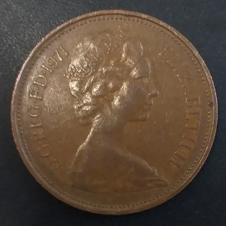 [BUNJANG] 1971 United Kingdom 2 Pence Coin / 1971년 영국 2펜스 동전 w871