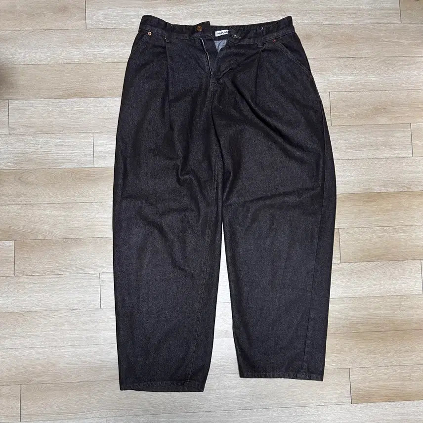 [BUNJANG] Anchor Chord Wide Pin-tuck Denim Pants Brown M / 어널러코드 와이드 핀턱 데님 팬츠 브라운 M