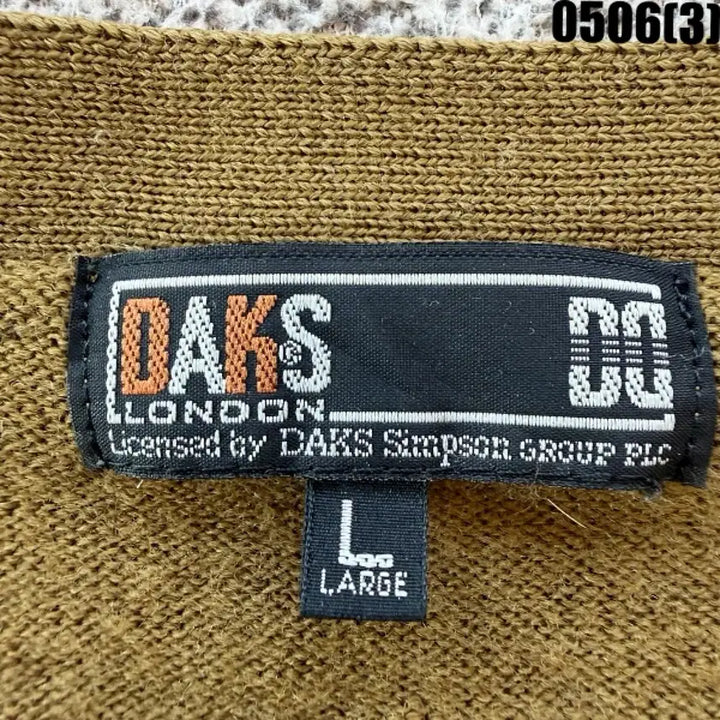 [BUNJANG] Daks Check Pattern V-Neck Cardigan / L 닥스 체크 패턴 브이넥 가디건 0506(3)