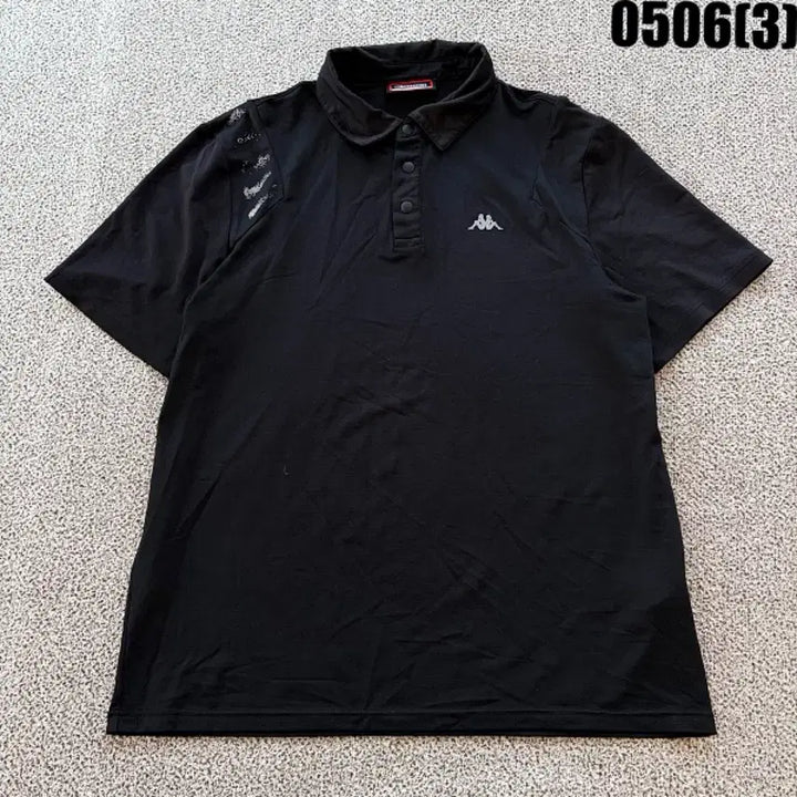 [BUNJANG] Kappa Black Short Sleeve Polo Shirt XL / XL 카파 블랙 반팔 카라티 0506(3)