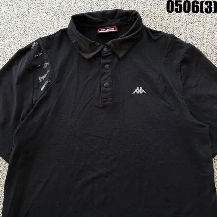 [BUNJANG] Kappa Black Short Sleeve Polo Shirt XL / XL 카파 블랙 반팔 카라티 0506(3)