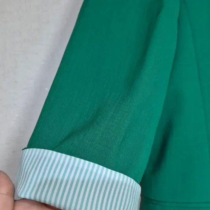 [BUNJANG] Compagna Green 7-Sleeve Jacket (Size 77-88) / 산뜻한 그린색 7부 자켓 77~88
