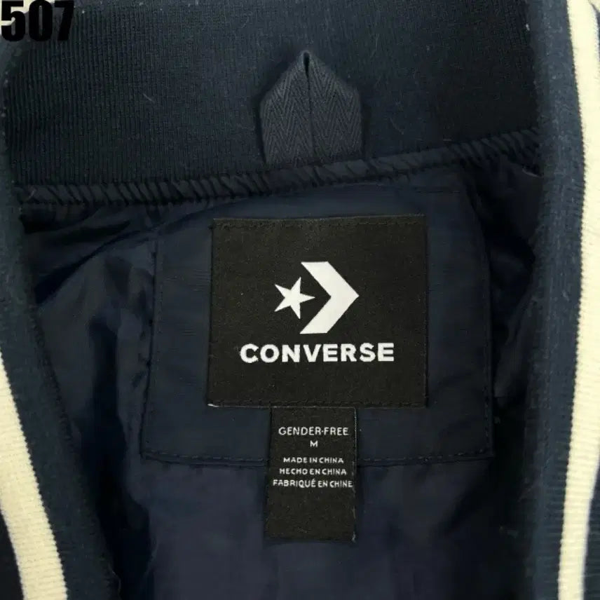 [BUNJANG] Converse Varsity Jacket Navy/Ivory M / 컨버스 바시티 자켓 네이비/아이보리 M