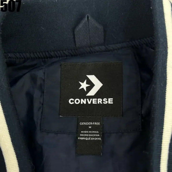 [BUNJANG] Converse Varsity Jacket Navy/Ivory M / 컨버스 바시티 자켓 네이비/아이보리 M