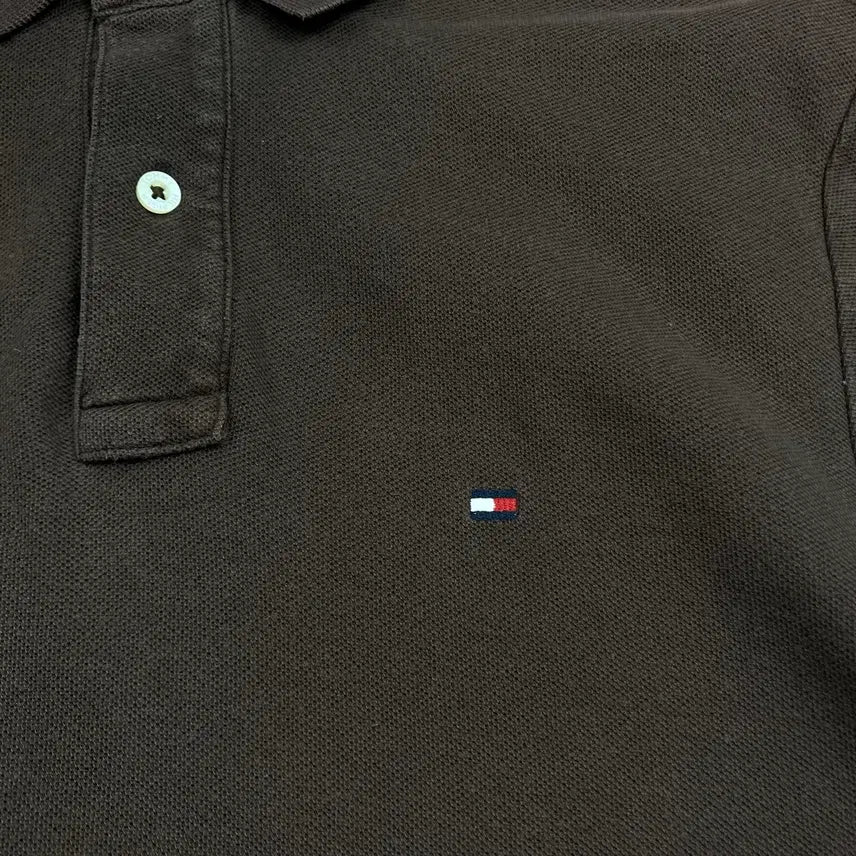 [BUNJANG] Tommy Hilfiger Khaki PK Short Sleeve Polo Shirt / 타미힐피거 카키 pk 반팔 카라티