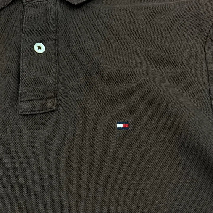 [BUNJANG] Tommy Hilfiger Khaki PK Short Sleeve Polo Shirt / 타미힐피거 카키 pk 반팔 카라티