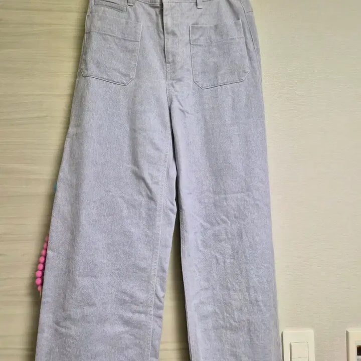 [BUNJANG] Thursday Island Lavender Wide Fit Cotton Pants / 써스데이아일랜드 연보라 팬츠