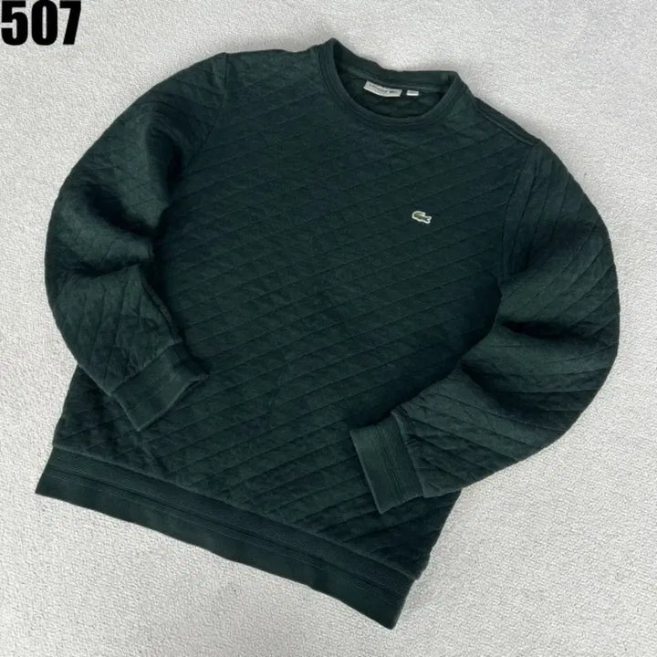 [BUNJANG] Lacoste Quilted Sweatshirt Green / 라코스테 퀼팅 맨투맨 그린 4