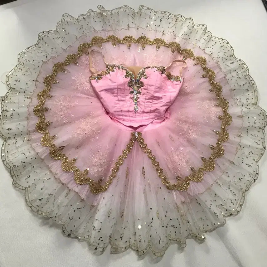 [BUNJANG] Ballet Competition Costume with Hairpieces and Arm Decorations / 발레의상