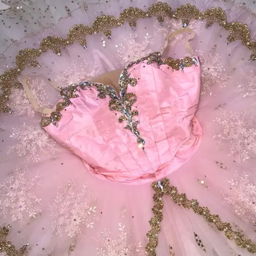 [BUNJANG] Ballet Competition Costume with Hairpieces and Arm Decorations / 발레의상