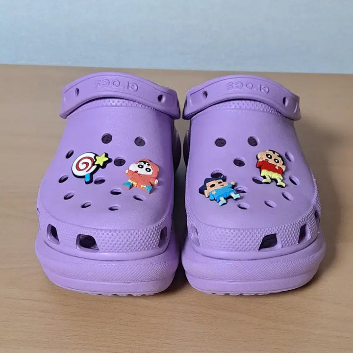[BUNJANG] Crocs Platform Shoes Violet W5 (Approx. 220mm) / 크록스 키높이 W5 약220 바이올렛