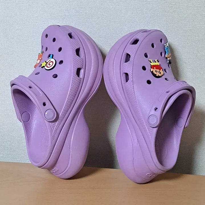 [BUNJANG] Crocs Platform Shoes Violet W5 (Approx. 220mm) / 크록스 키높이 W5 약220 바이올렛