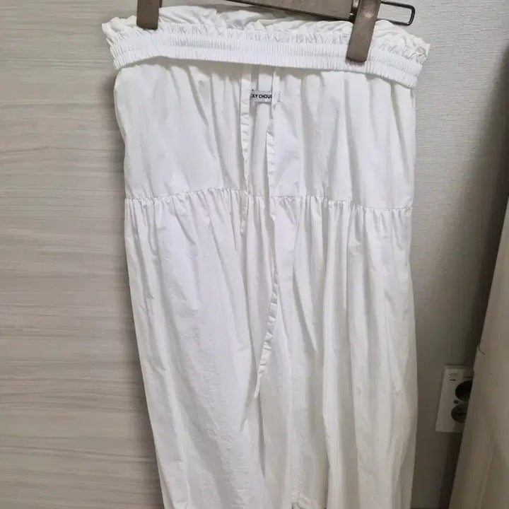 [BUNJANG] Lucky Chouette White Banding Midi Skirt / 럭키슈에뜨 화이트 밴딩 스커트
