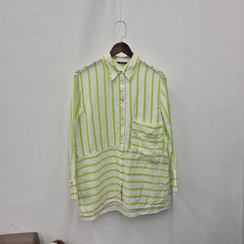[BUNJANG] Massimo Dutti Striped Linen Shirt (Women&