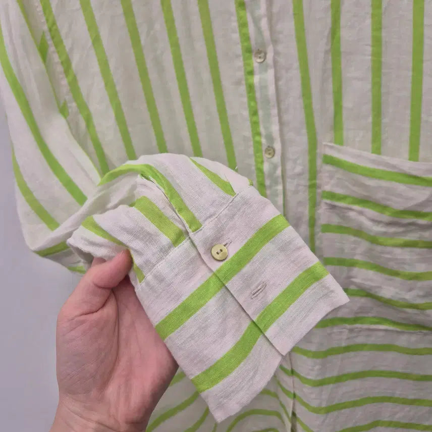 [BUNJANG] Massimo Dutti Striped Linen Shirt (Women&