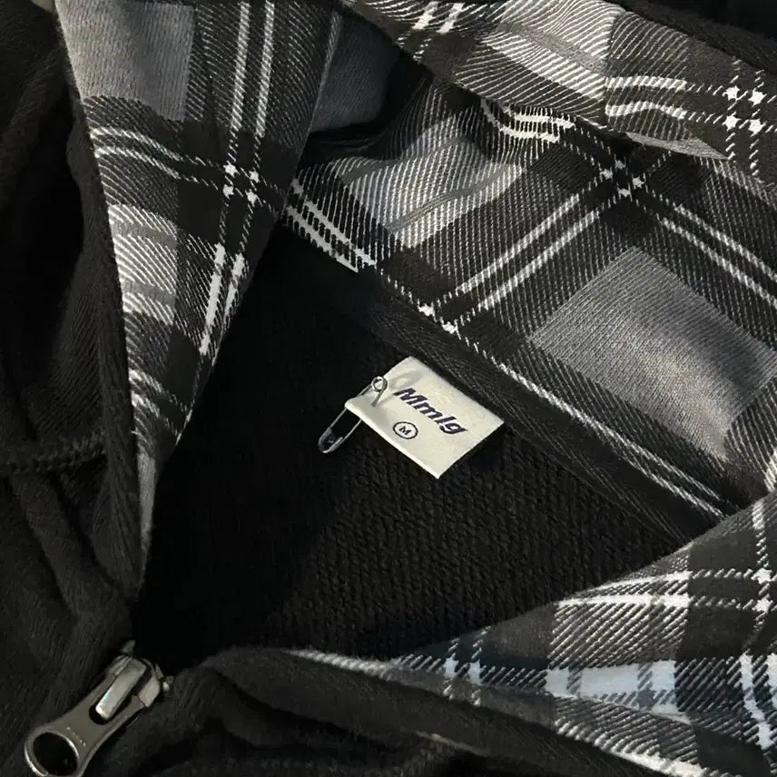 [BUNJANG] Mmlg Check Pattern Hood Zip-Up / 엠엠엘지 [Mmlg] CHECK PATTERN HOOD ZIPUP (EV