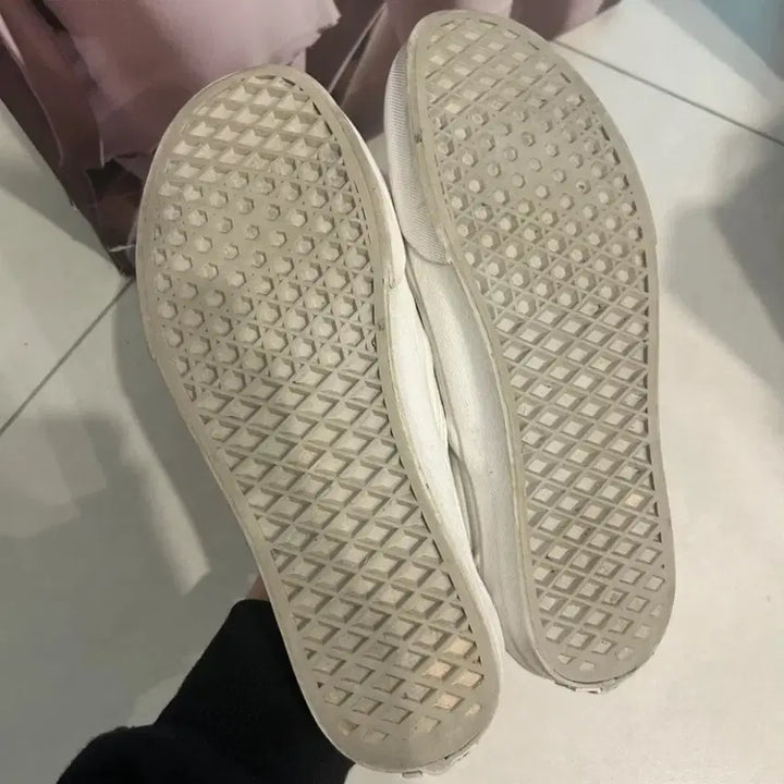 [BUNJANG] Vans Slip-On White Shoes / VANS 슬립온 화이트 260