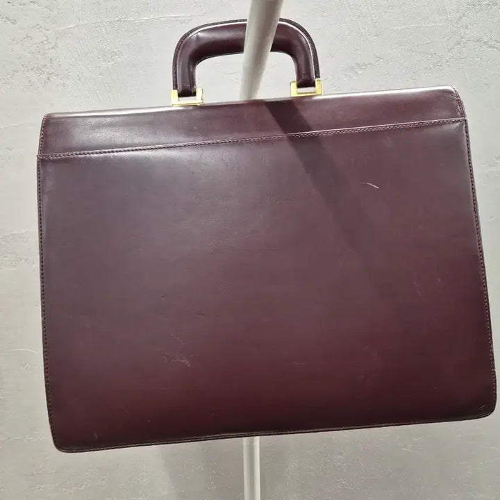 [BUNJANG] Louis Quatorze Burgundy Leather Briefcase / 루이까또즈 와인색 가죽 서류 가방
