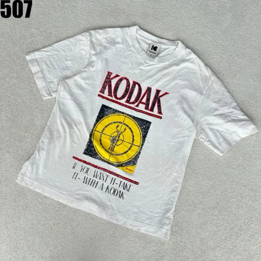 [BUNJANG] Kodak White Short-Sleeve T-Shirt M / 코닥 KODAK 화이트 반팔 티셔츠 M