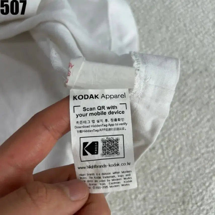 [BUNJANG] Kodak White Short-Sleeve T-Shirt M / 코닥 KODAK 화이트 반팔 티셔츠 M