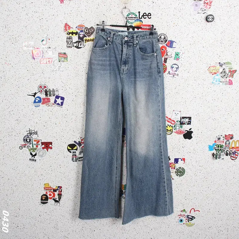 [BUNJANG] MELLDE Seoul Wide Denim Pants (Size S) / 여성S/ MELLDE 서울 핏예쁜 와이드 데님 팬츠 청바지 0-102