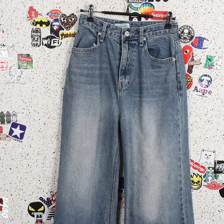 [BUNJANG] MELLDE Seoul Wide Denim Pants (Size S) / 여성S/ MELLDE 서울 핏예쁜 와이드 데님 팬츠 청바지 0-102