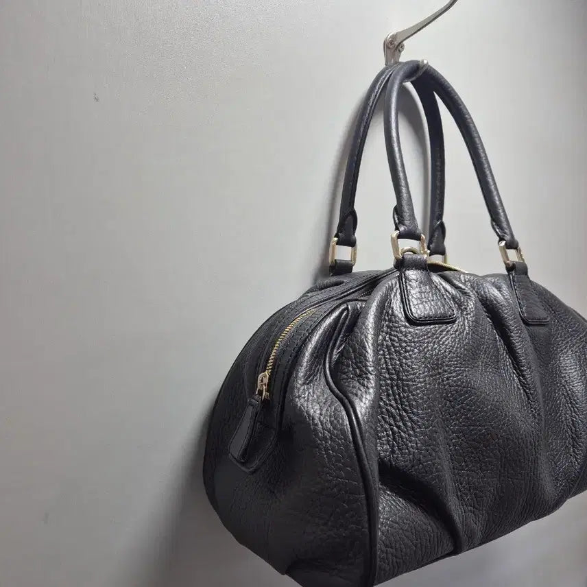 [BUNJANG] MCM Black Leather Tote Shoulder Bag / MCM 블랙 레더 토트백 숄더백