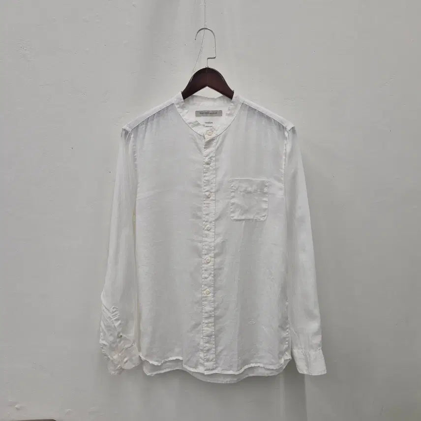 [BUNJANG] SERIES Linen Henry Neck Shirt M / 시리즈 린넨 헨리넥 셔츠 M