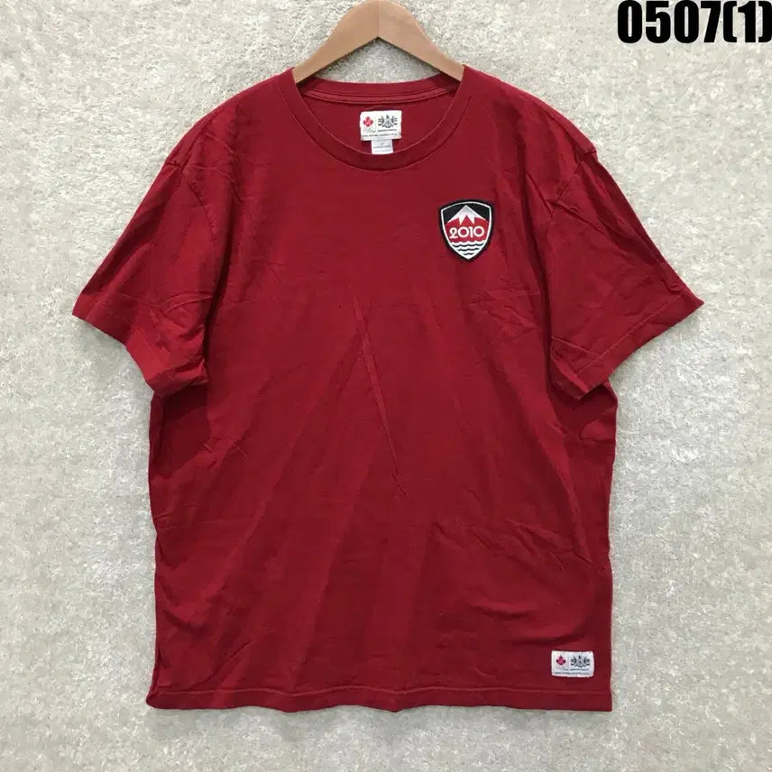 [BUNJANG] Vancouver Olympics Short Sleeve T-Shirt Red L / 밴쿠버 올림픽 반팔 티셔츠 레드 L