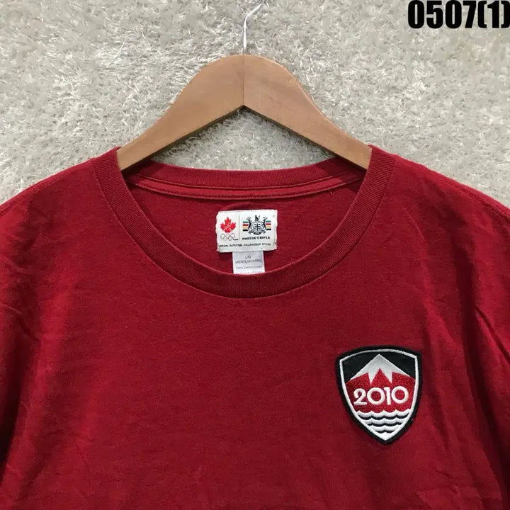 [BUNJANG] Vancouver Olympics Short Sleeve T-Shirt Red L / 밴쿠버 올림픽 반팔 티셔츠 레드 L